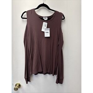 LNA Peek A Boo‎ Shoulder Shirt